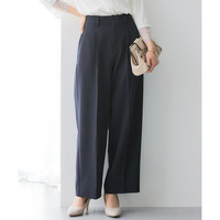 万能センタープレスタックワイドパンツ（ロング丈）【しわになりにくい・速乾・UVカット】 大きいサイズ