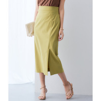 ドライタッチストレッチベルト付きナロースカート（ストレッチ・接触冷感・UVカット） 大きいサイズ