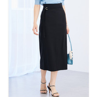 ドライタッチストレッチベルト付きナロースカート（ストレッチ・接触冷感・UVカット） 大きいサイズ