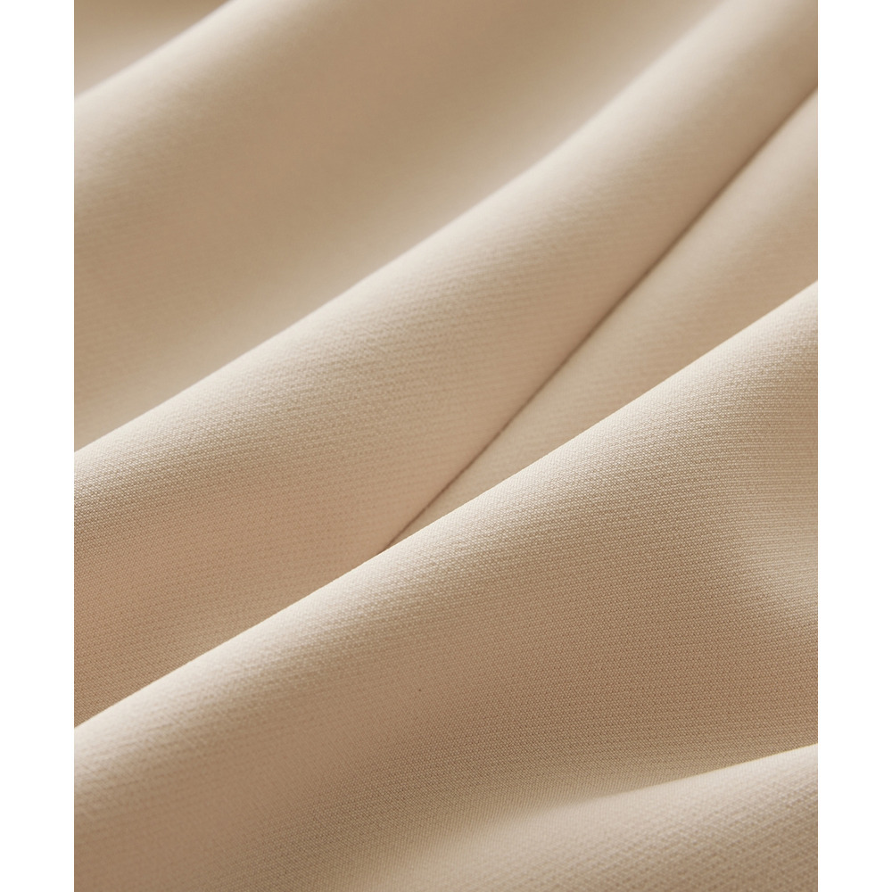 洗えるストレッチダブルクロス7分袖ノーカラージャケット(ストレッチ・しわになりにくい・UVカット・洗濯機OK) 大きいサイズ27