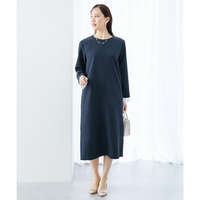 2WAYレースカフスワンピース（イージーケア・ストレッチ） 大きいサイズ