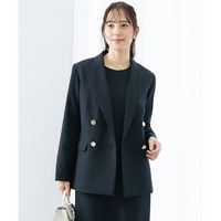 ストレッチダブルテーラードジャケット（イージーケア・セットアップ対応） 大きいサイズ