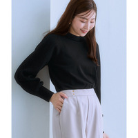 デザイン編み柄パフスリーブニット（乾燥機OK・ウォッシャブル・静電防止・毛玉になりにくい・UVカット） 大きいサイズ