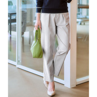 ハリ感素材ストレッチテーパードパンツ 大きいサイズ