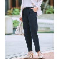 ハリ感素材ストレッチテーパードパンツ 大きいサイズ