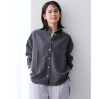 シャンブレーサイドスリットシャツ　セットアップ対応 大きいサイズ