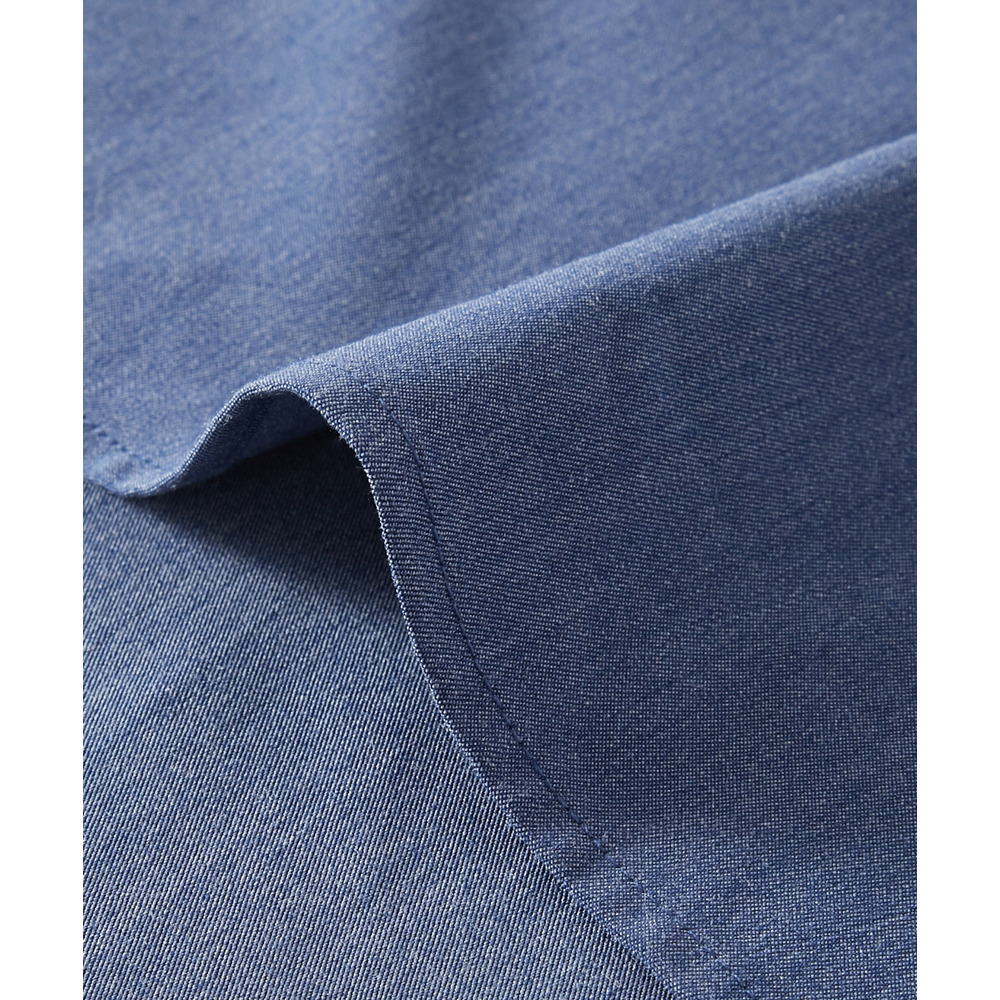 シャンブレー前後2WAYリボンタイブラウス セットアップ対応 大きいサイズ28