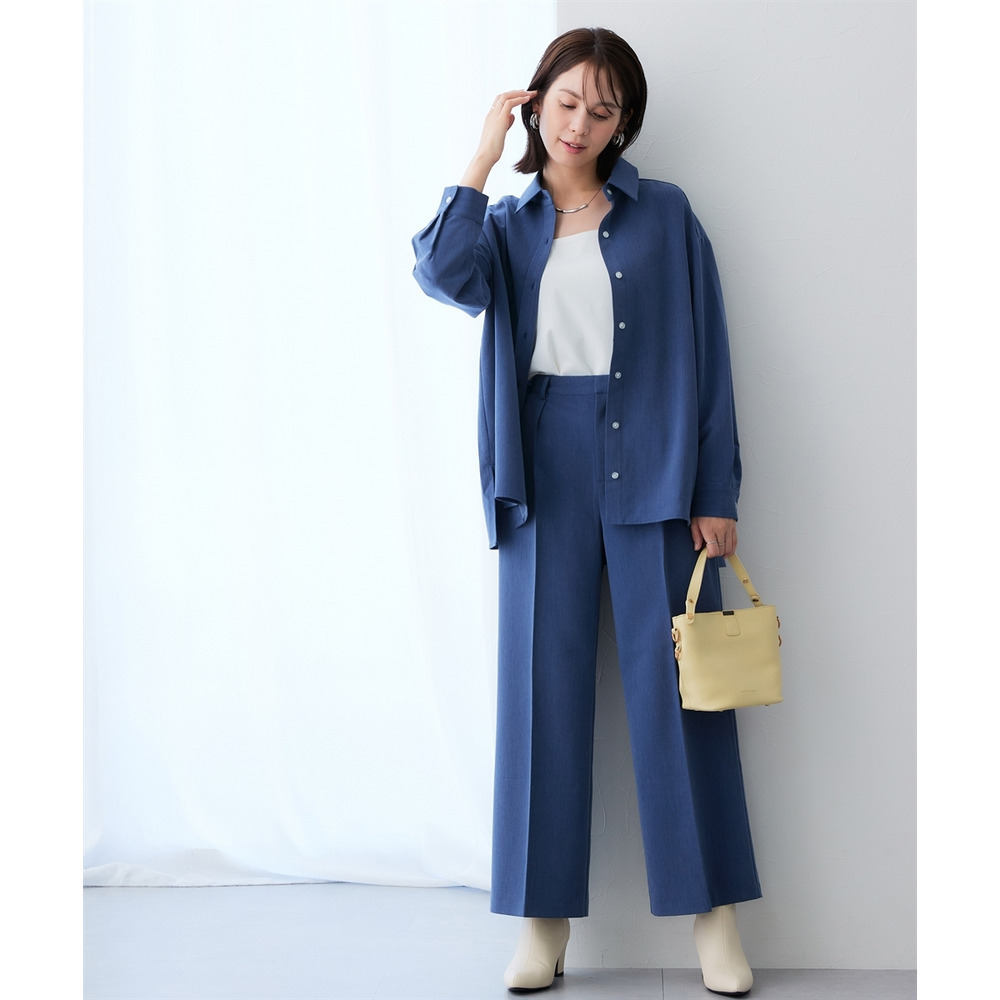 シャンブレータックワイドパンツ セットアップ対応 大きいサイズ8