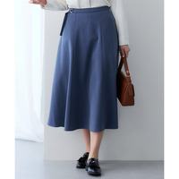 シャンブレーベルト付きフレアスカート セットアップ対応 大きいサイズ