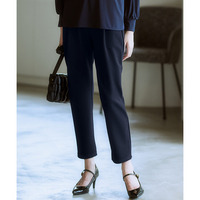 カットソー素材ワンタックテーパードパンツ 大きいサイズ