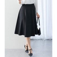 ストレッチダブルクロス6枚ハギフレアスカート　しわになりにくい（70cm丈） 大きいサイズ
