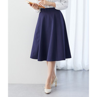 ストレッチダブルクロス6枚ハギフレアスカート しわになりにくい(70cm丈) 大きいサイズ