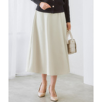 ストレッチダブルクロス6枚ハギフレアスカート　しわになりにくい（80cm丈） 大きいサイズ