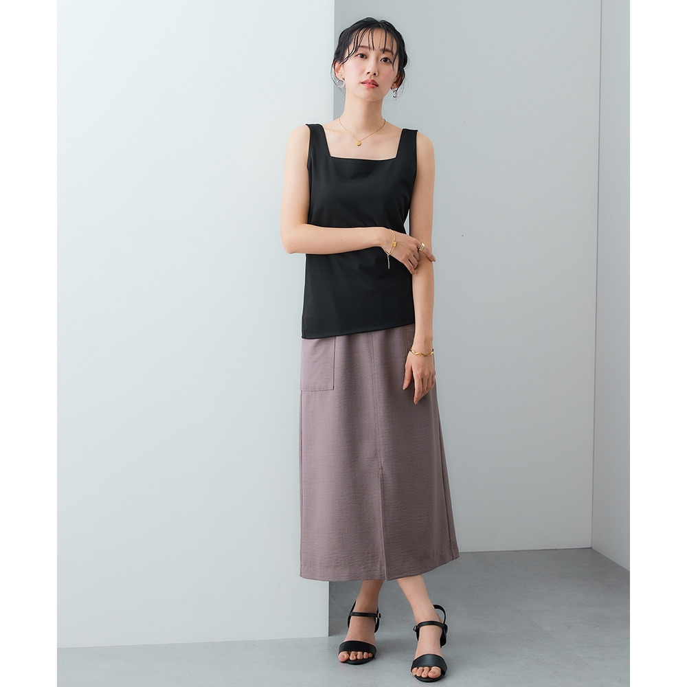 【選べる2タイプ】透け対策シルケット加工ダブルフロントタンクトップ 大きいサイズ18