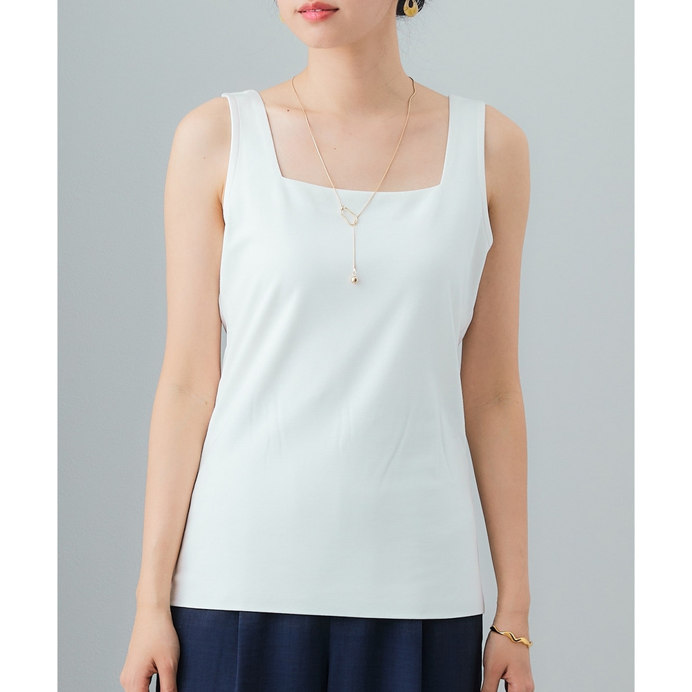 【選べる2タイプ】透け対策シルケット加工ダブルフロントタンクトップ 大きいサイズ23