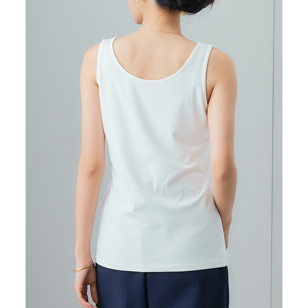 【選べる2タイプ】透け対策シルケット加工ダブルフロントタンクトップ 大きいサイズ25