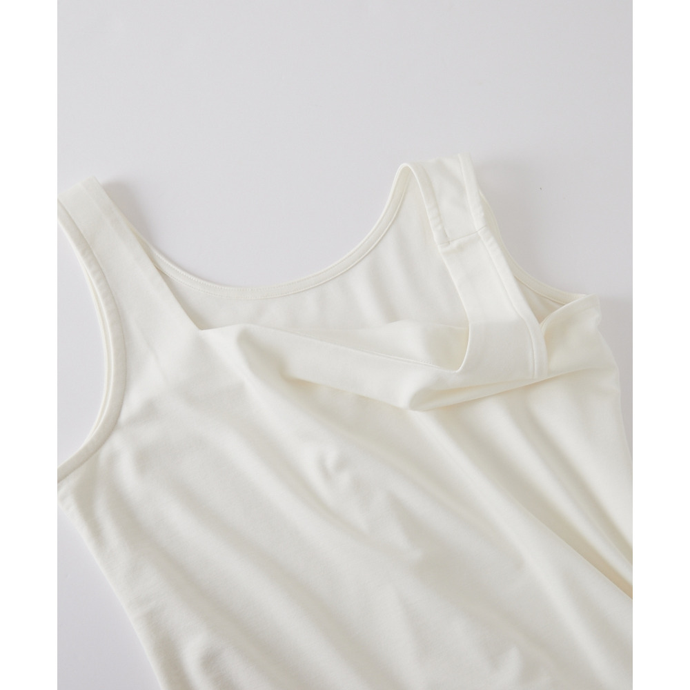 【選べる2タイプ】透け対策シルケット加工ダブルフロントタンクトップ 大きいサイズ29