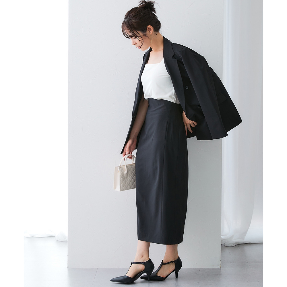 【みさとさんコラボ】ダブルブレストテーラードジャケット(しわになりにくい・UVカット) 大きいサイズ15