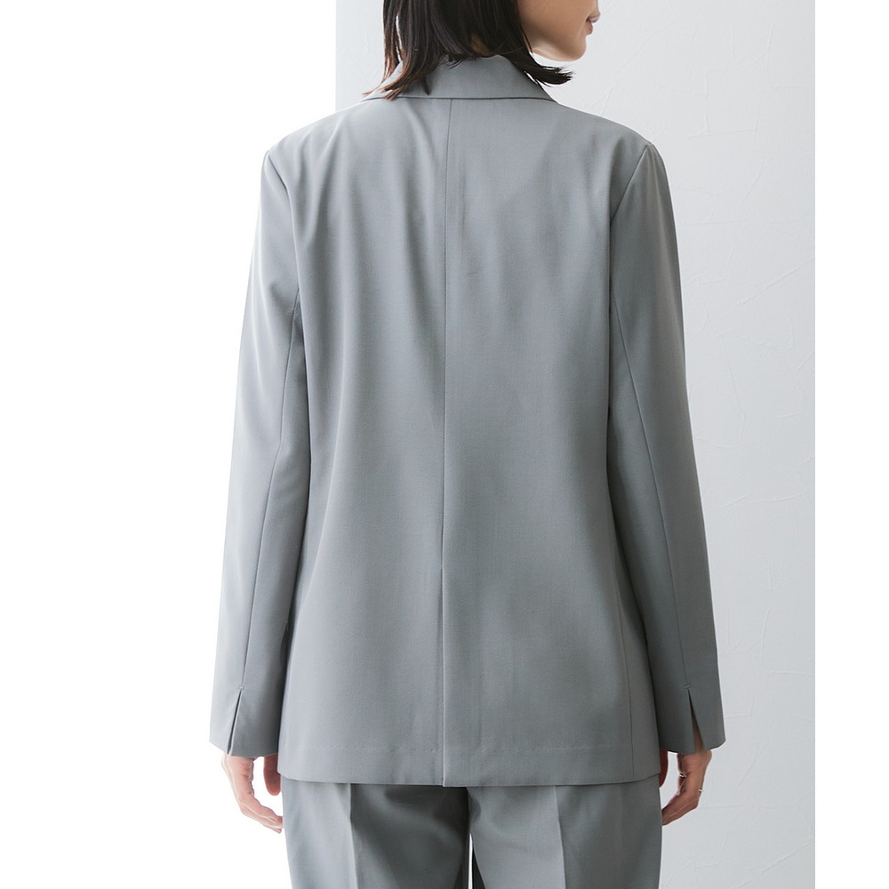 【みさとさんコラボ】ダブルブレストテーラードジャケット(しわになりにくい・UVカット) 大きいサイズ21