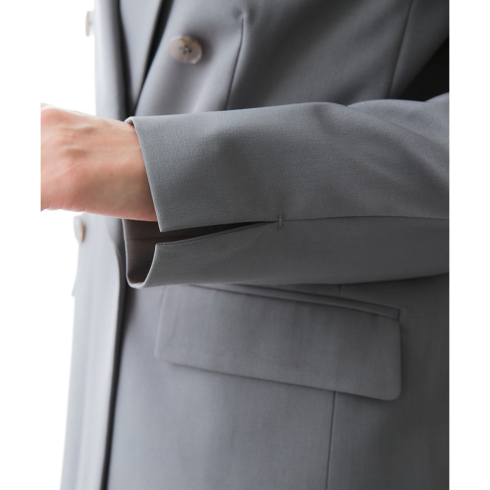 【みさとさんコラボ】ダブルブレストテーラードジャケット(しわになりにくい・UVカット) 大きいサイズ24