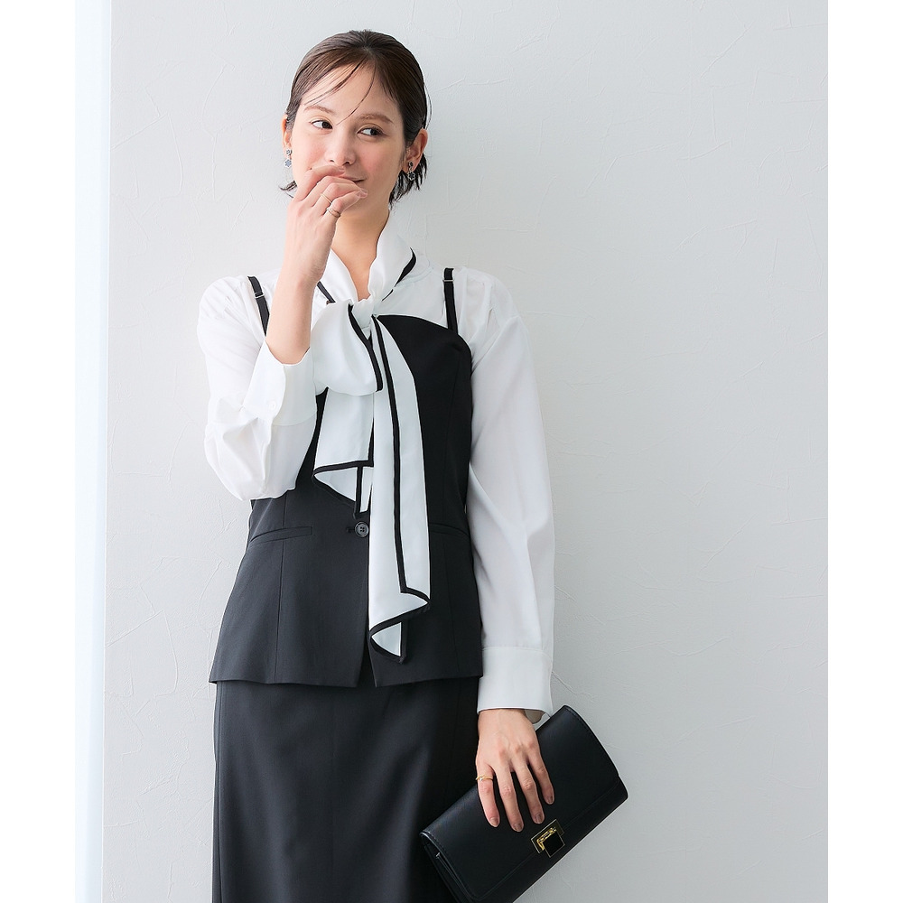 【みさとさんコラボ】フロントボタンビスチェ(しわになりにくい・UVカット) 大きいサイズ19