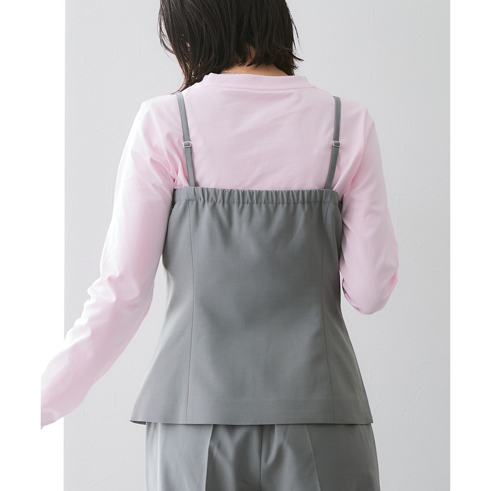 【みさとさんコラボ】フロントボタンビスチェ(しわになりにくい・UVカット) 大きいサイズ22