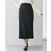 【みさとさんコラボ】カーブウエストタイトスカート（しわになりにくい・UVカット） 大きいサイズ
