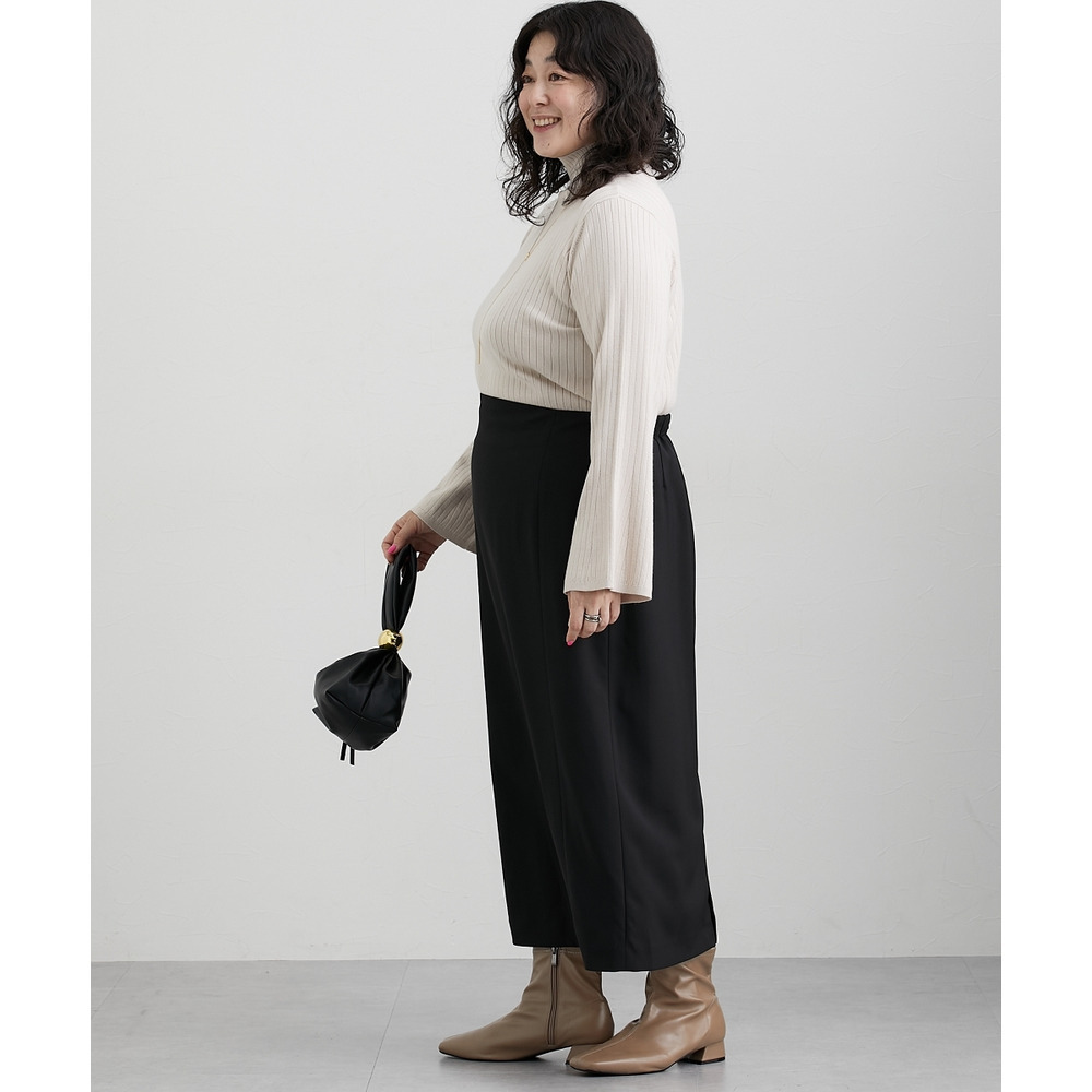 【みさとさんコラボ】カーブウエストタイトスカート(しわになりにくい・UVカット) 大きいサイズ16