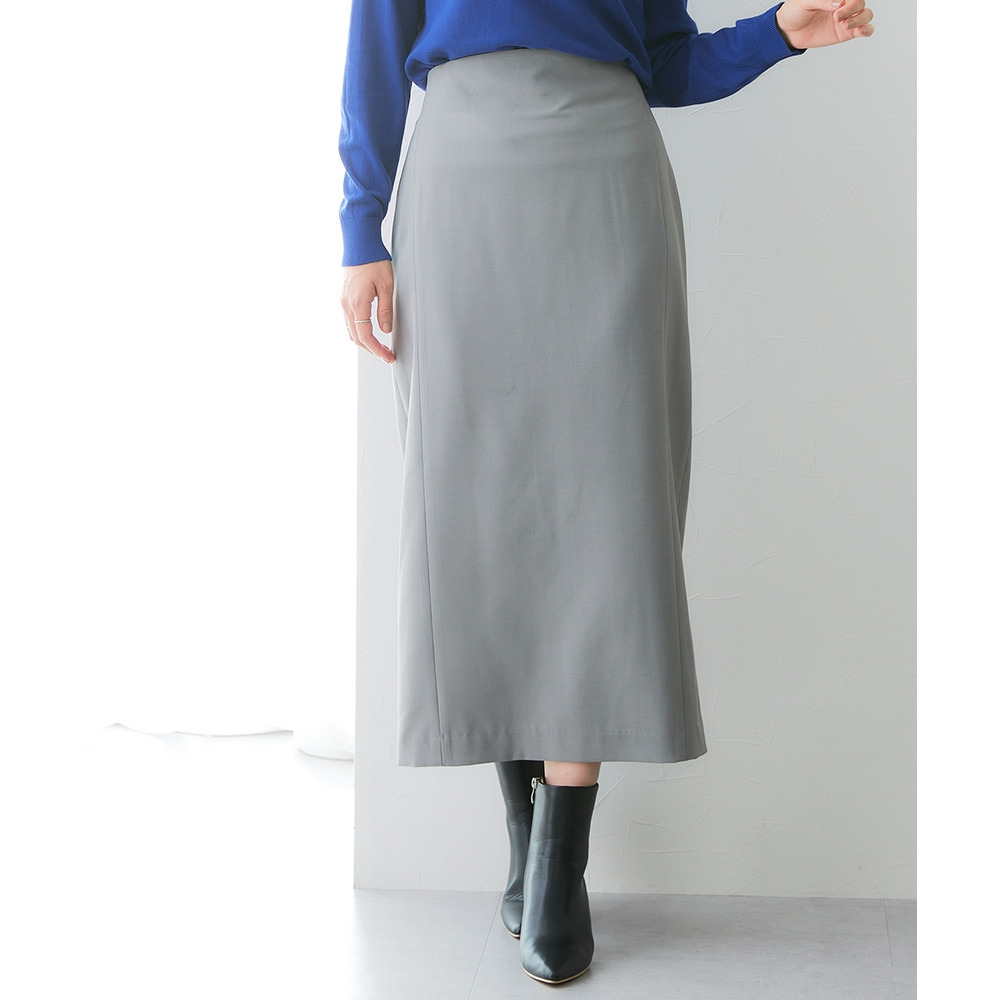 【みさとさんコラボ】カーブウエストタイトスカート(しわになりにくい・UVカット) 大きいサイズ20