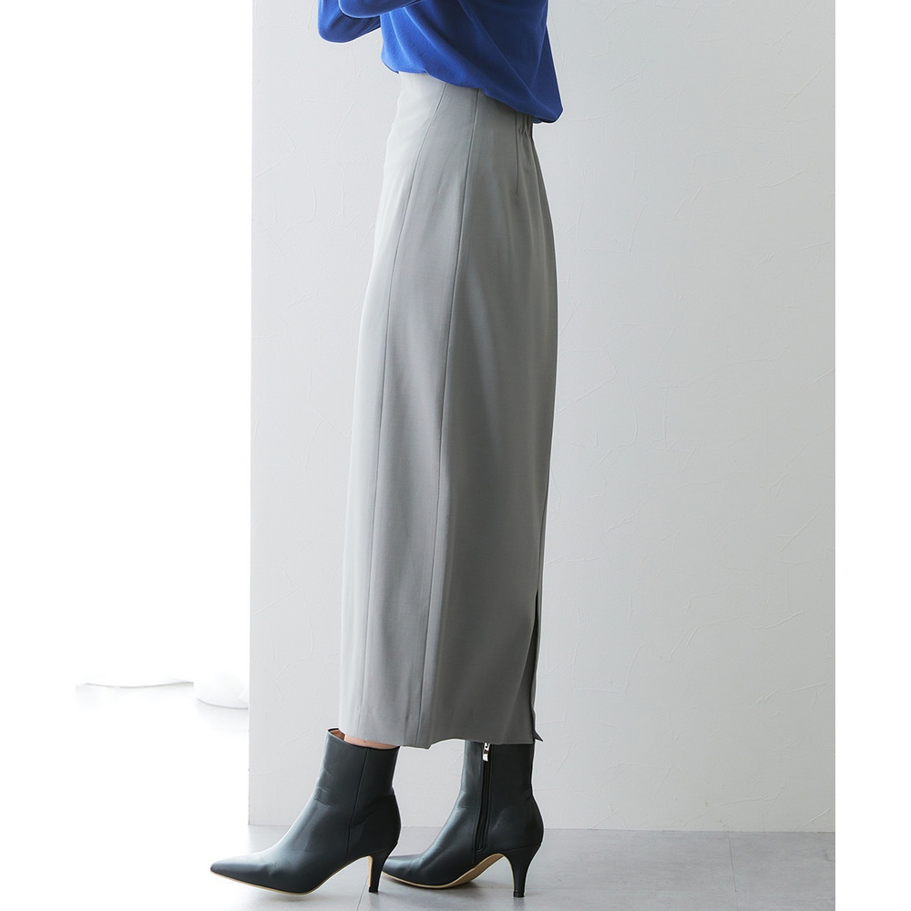 【みさとさんコラボ】カーブウエストタイトスカート(しわになりにくい・UVカット) 大きいサイズ21