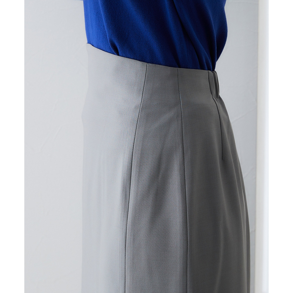 【みさとさんコラボ】カーブウエストタイトスカート(しわになりにくい・UVカット) 大きいサイズ24