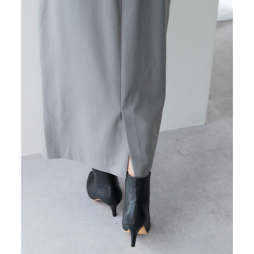 【みさとさんコラボ】カーブウエストタイトスカート(しわになりにくい・UVカット) 大きいサイズ26