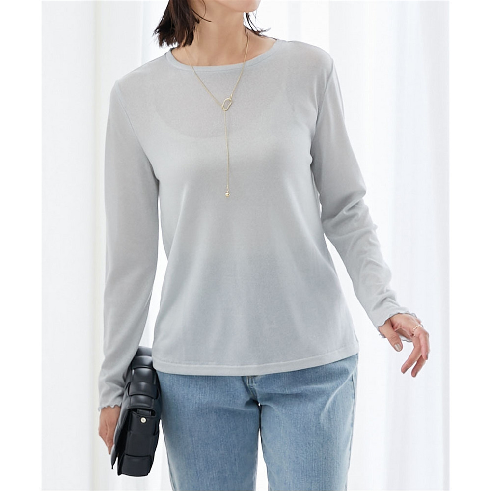 ラメシアーボートネックプルオーバー 大きいサイズ18