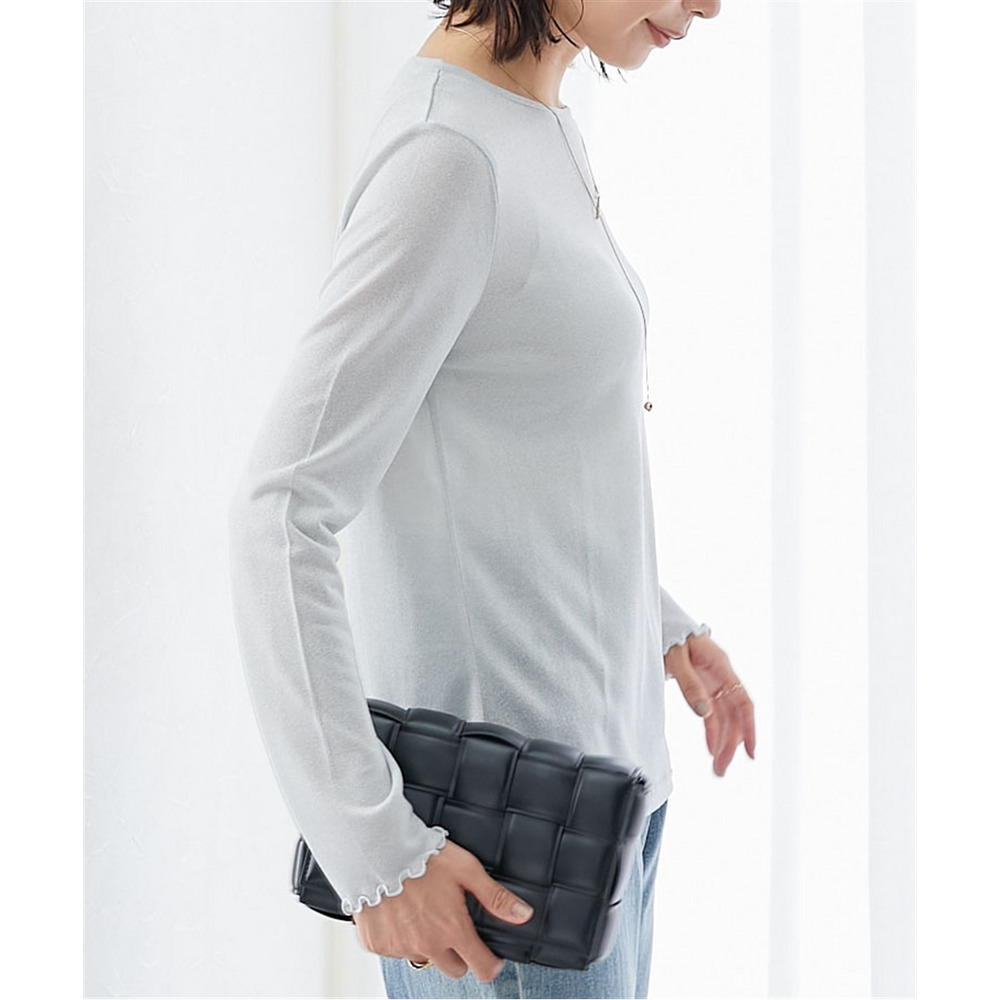 ラメシアーボートネックプルオーバー 大きいサイズ19