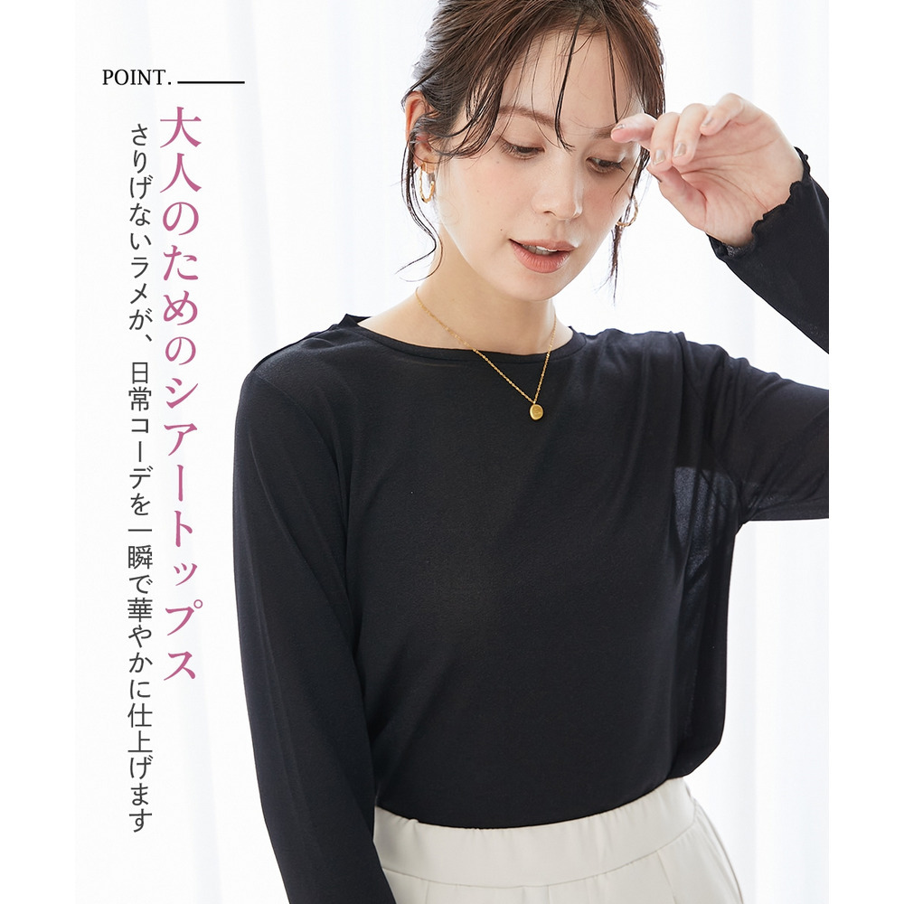 ラメシアーボートネックプルオーバー 大きいサイズ2