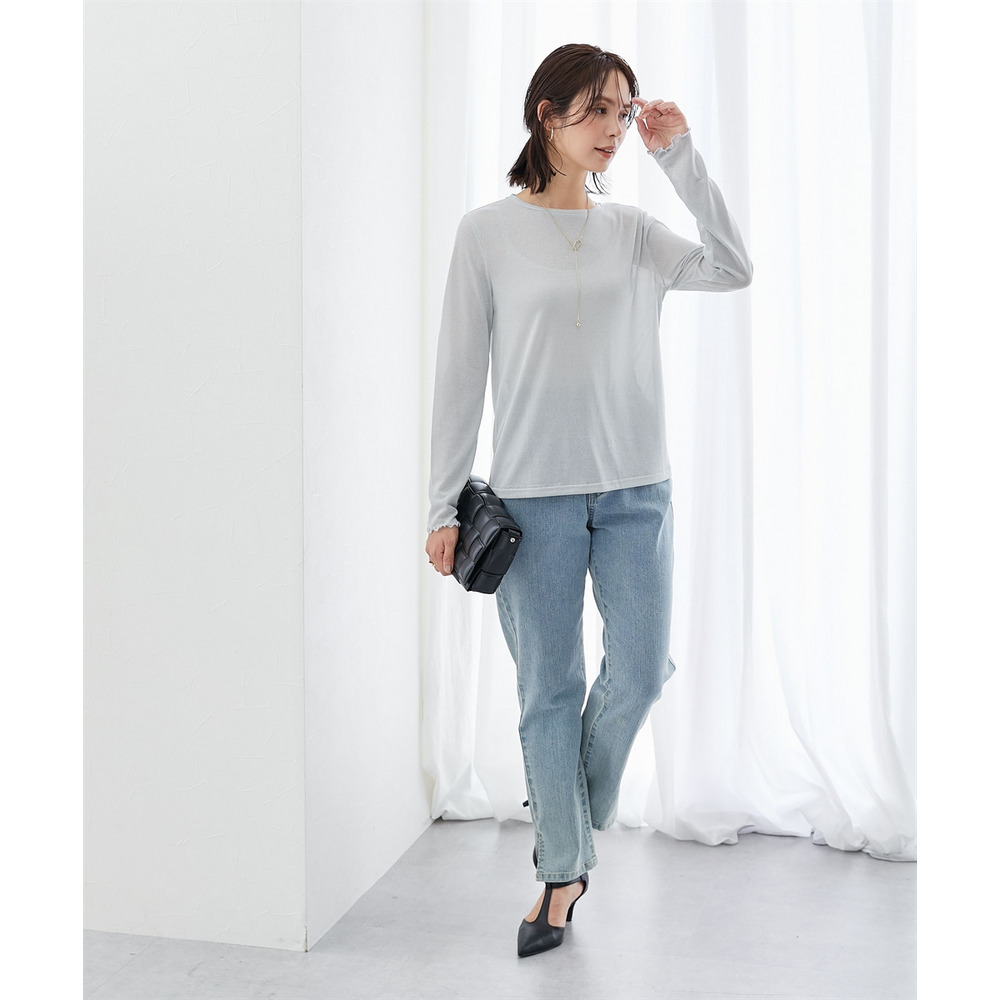 ラメシアーボートネックプルオーバー 大きいサイズ6