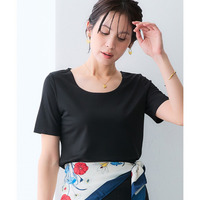 （選べる２タイプ）透け対策シルケット加工ダブルフロント半袖トップス 大きいサイズ