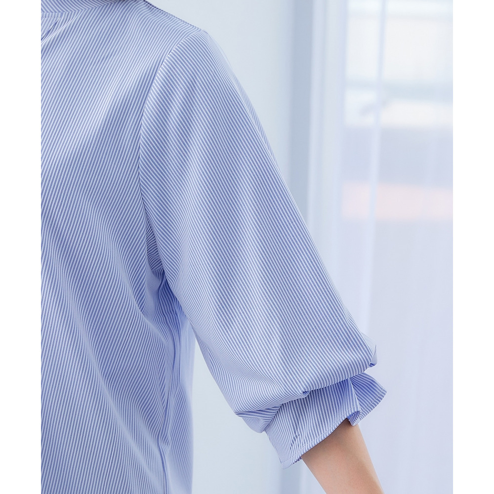 カットソー素材メタルボタンタックスリーブシャツ 大きいサイズ21