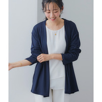 シャドーストライプカットソートッパーカーディガン 大きいサイズ