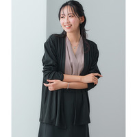 シャドーストライプカットソートッパーカーディガン 大きいサイズ