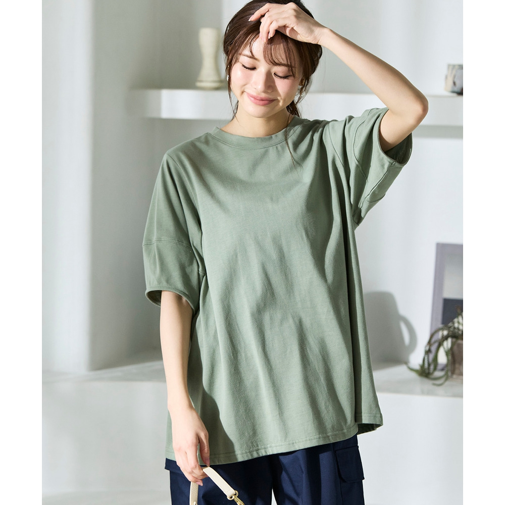 【汗染みしにくい】ランタンスリーブチュニック 大きいサイズ11