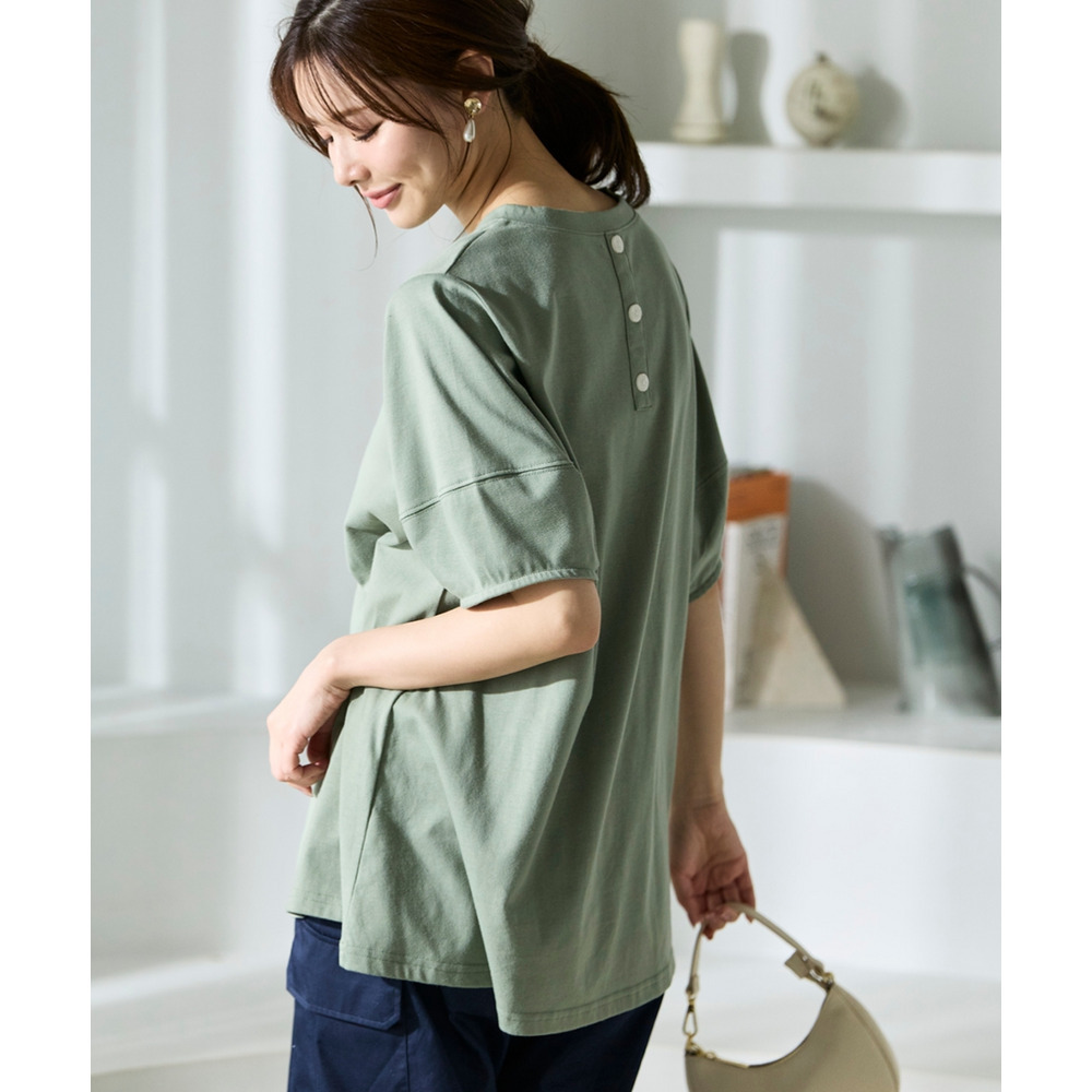 【汗染みしにくい】ランタンスリーブチュニック 大きいサイズ12