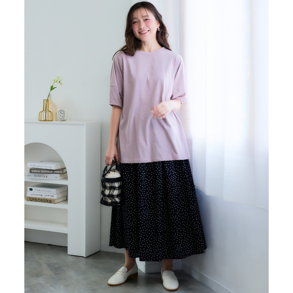 【汗染みしにくい】ランタンスリーブチュニック 大きいサイズ13