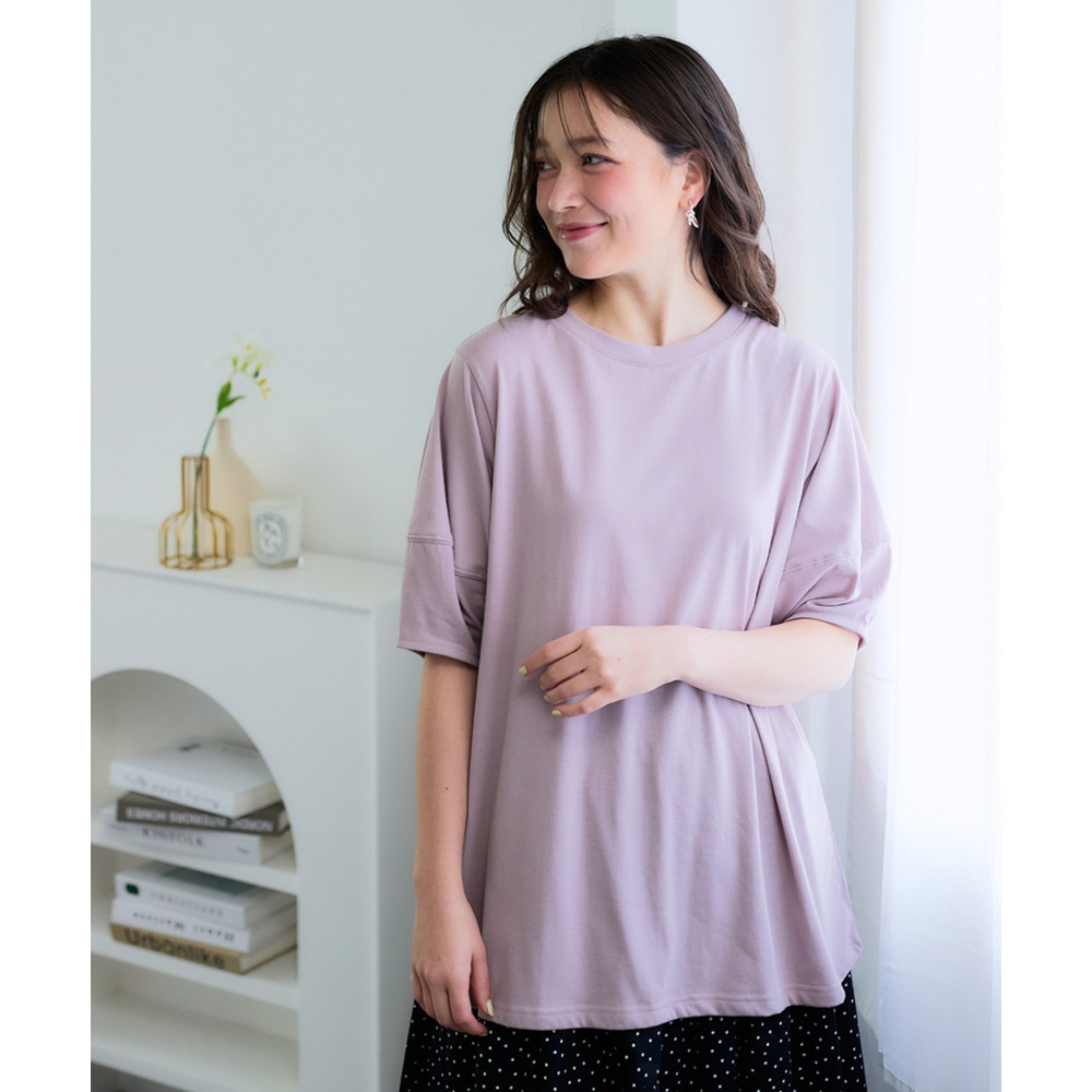 【汗染みしにくい】ランタンスリーブチュニック 大きいサイズ14