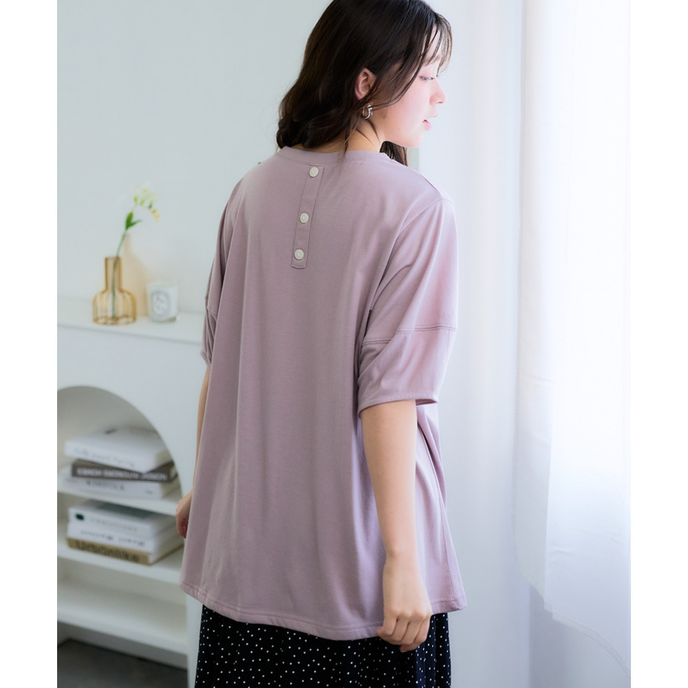 【汗染みしにくい】ランタンスリーブチュニック 大きいサイズ15