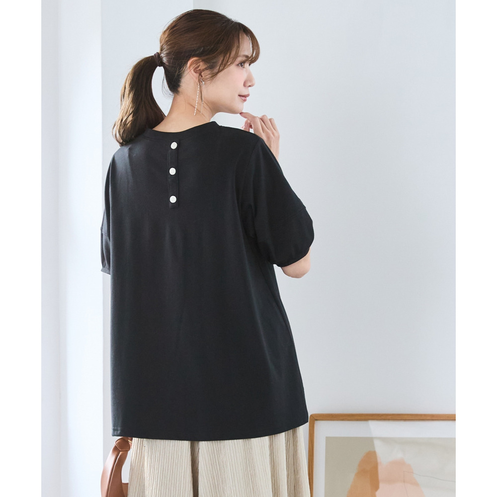 【汗染みしにくい】ランタンスリーブチュニック 大きいサイズ17