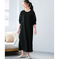 ゆるシルエットジップデザインワンピース 大きいサイズ