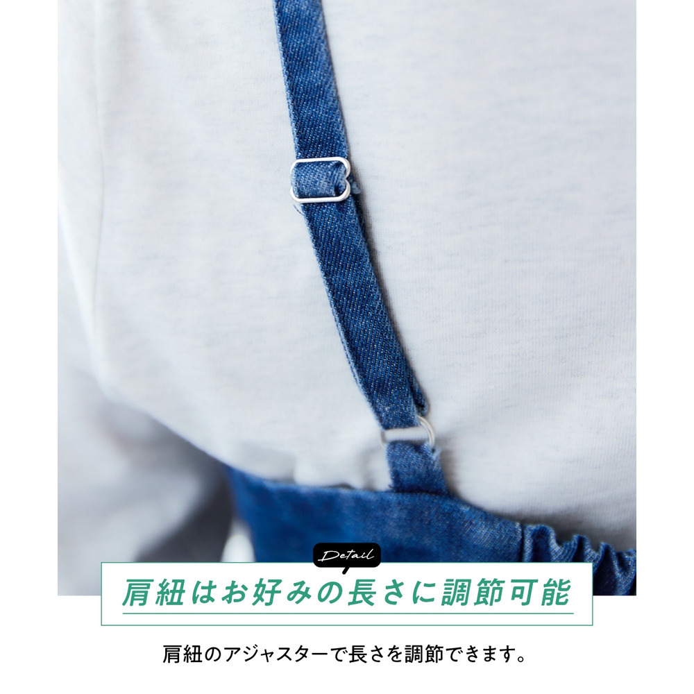 フロントジップデニムキャミワンピース 大きいサイズ8