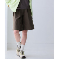 全方向ストレッチ軽量タックワイドハーフパンツ（吸汗速乾・UVカット・接触冷感・抗菌防臭） 大きいサイズ