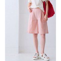 全方向ストレッチ軽量タックワイドハーフパンツ（吸汗速乾・UVカット・接触冷感・抗菌防臭） 大きいサイズ